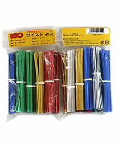 ペット・タイ ５色ミックス 4mm×10cm 1000本× 50袋(１カートン)