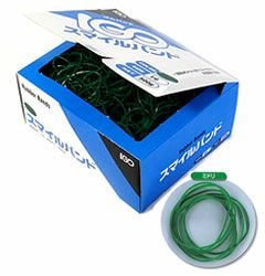 輪ゴム ＃18 スマイルバンド ミドリ色 500ｇ×40箱（１カートン20ｋｇ）