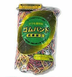輪ゴム ＃16 MIX色 500ｇ×40袋(１カートン20ｋｇ)