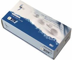 ニトリルシルクゴム手袋　パウダー無ブルーカラー　サイズL　１００枚入り１箱