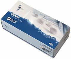 ニトリルシルクゴム手袋　パウダー無ブルーカラー　サイズM　１００枚入り３０箱 (１カートン)